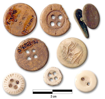 Photograph of buttons from Basin Depot 2000