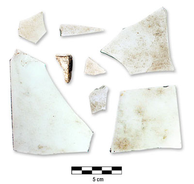 Photograph of window artifacts from Basin Depot 2000