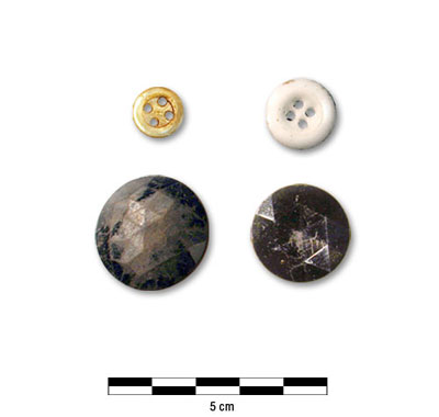 Photograph of buttons from Basin Depot 1999-2000