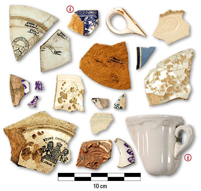 Photograph of ceramics from Basin Depot 1999-2000