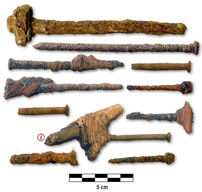 Photograph of nails from Basin Depot 1999-2000