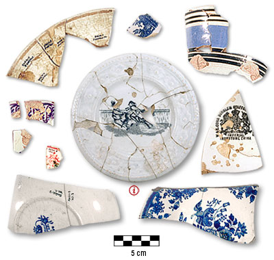 Photograph of printed ceramics from Best of Bonnechere
