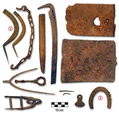 Photograph of tools from Egan farm