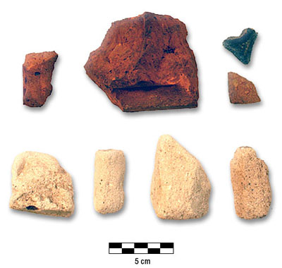 Photograph of brick from Lafleur outbuildings