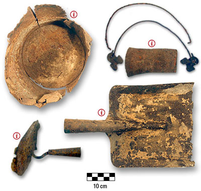 Photograph of tools from Lafleur outbuildings
