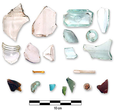 Photograph of glass from Lafleur house