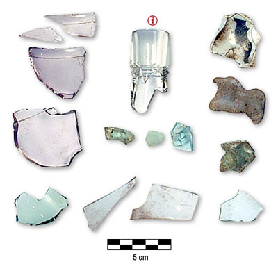 Photograph of clear glass from McIntyre Farm