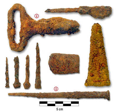 Photograph of metals from the Round Lake Shoreline